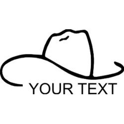 Hat with text