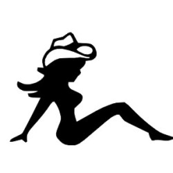 Cowgirl mudflap