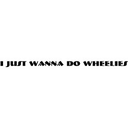 I just wanna do wheelies