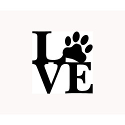 love paw print
