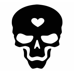 skull and heart
