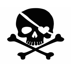 Skull and crossbones with eyepatch