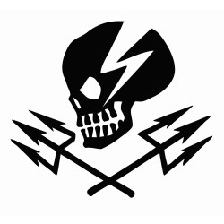 Skull and crossed tridents