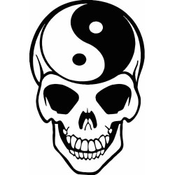 Skull with ying yang