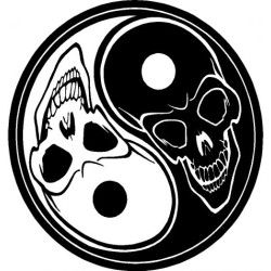 Skull ying yang 2